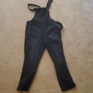 Black/Charcoal Jean Overalls